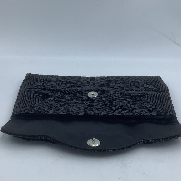 Vintage Vivant by Sarne Hand Made Black Beaded Evening Bag - Picture 6 of 8
